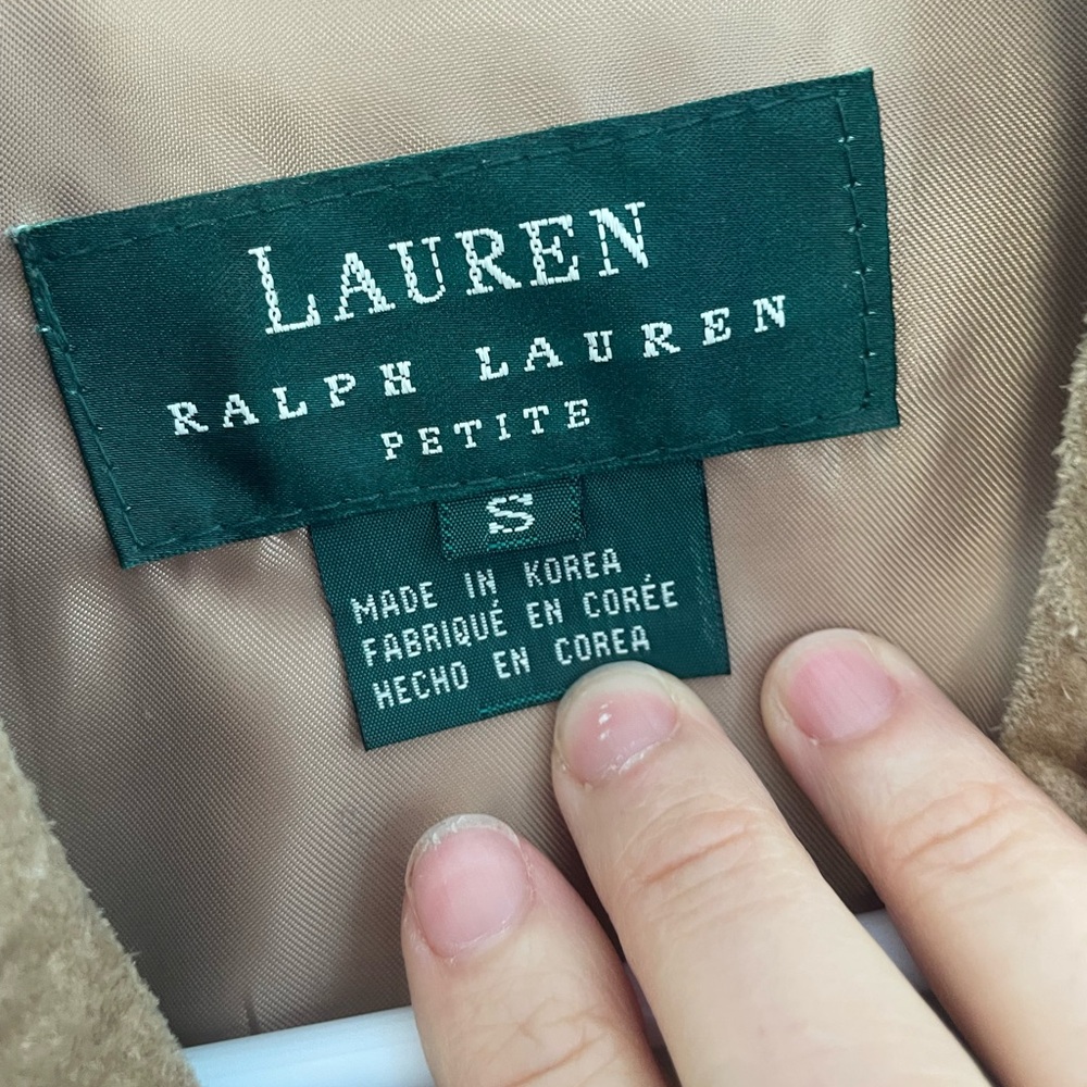 Ralph Lauren Women's Tan Suede Fringe Jacket - Picture 4 of 6